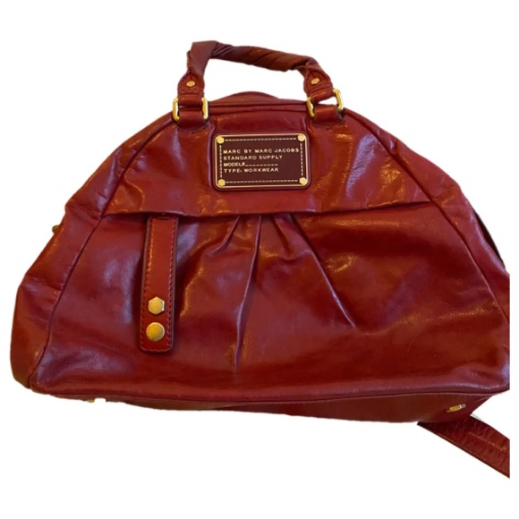 RARE Marc Jacobs Groovee Satchel Red Shoulder Bag medium